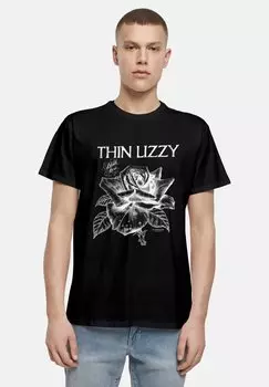 Футболка с принтом THIN LIZZY TL BLACKROSE Merchcode, цвет black
