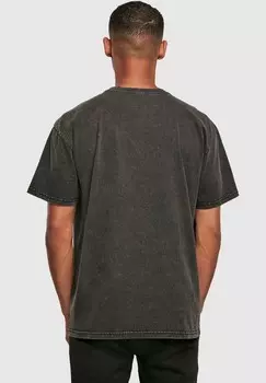 Футболка с принтом THIN LIZZY WHISKEY AMENDED ACID WASHED Merchcode, черный