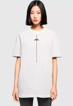 Футболка с принтом THINK DIFFERENT OVERSIZED BOYFRIEND TEE Merchcode, цвет white