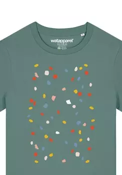 Футболка с принтом THIS IS ART watapparel, темно-зеленый