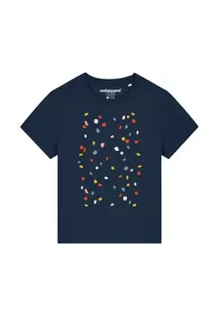 Футболка с принтом THIS IS ART watapparel, темно-синий