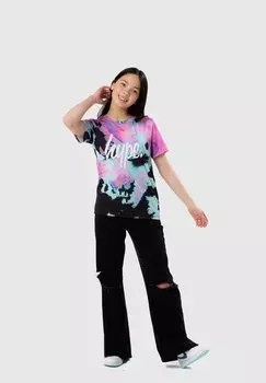Футболка с принтом TIE DYE SCRIPT Hype, цвет pink