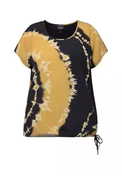 Футболка с принтом TIE-DYE SHORT SLEEVE Ulla Popken, темно-синий
