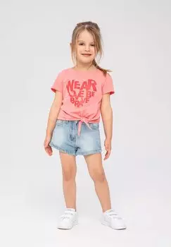 Футболка с принтом TIE FRONT MINOTI, цвет coral