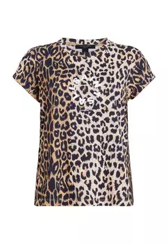 Футболка с принтом TIEPO ANNA AllSaints, коричневый