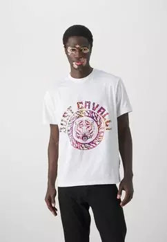 Футболка с принтом Tiger Emblem Leo Just Cavalli, белый