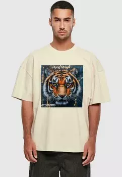 Футболка с принтом TIGER GRAFFITI EYE OF STRENGHT 2Y Studios, песочный