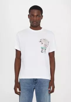 Футболка с принтом TIGER HEAD Just Cavalli, белый