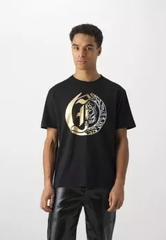 Футболка с принтом Tiger Mix Just Cavalli, черный