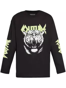 Футболка с принтом тигра Versace Jeans Couture, черный