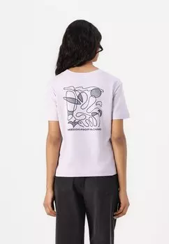 Футболка с принтом TILEBLOOM SCREEN TEE Quiksilver, сиреневый