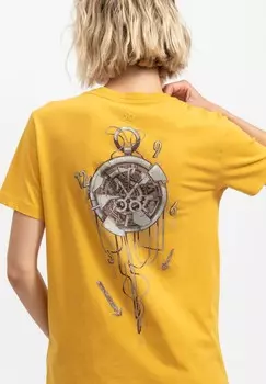 Футболка с принтом TIME KAFT, желтый