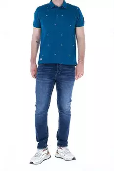 Футболка с принтом Timeout, синий