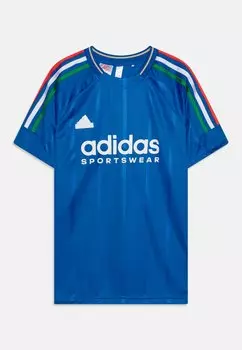 Футболка с принтом Tiro Nations Pack Unisex adidas Performance, синий/зеленый/белый/красный