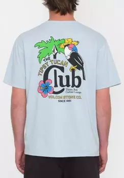 Футболка с принтом TISPY TUCAN HTH SST Volcom, цвет celestial blue