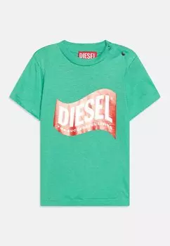 Футболка с принтом TLINB UNISEX Diesel, цвет green