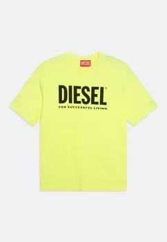 Футболка с принтом TNUCI OVER UNISEX Diesel, цвет fluo yellow