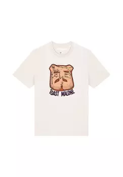 Футболка с принтом TOAST MALONE watapparel, белый
