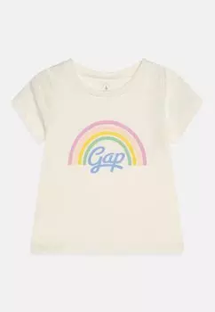 Футболка с принтом Toddler Girl GAP, цвет ivory frost