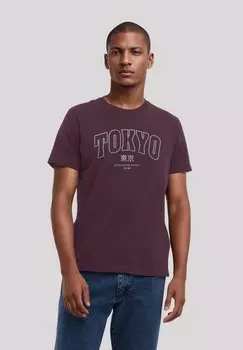 Футболка с принтом TOKYO METROPOLITAN DISTRICT F4NT4STIC, коричневый