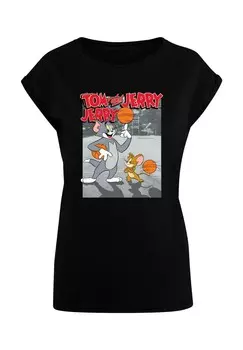 Футболка с принтом TOM AND JERRY BASKETBALL BUDDIES ABSOLUTE CULT, черный