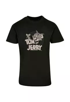 Футболка с принтом TOM AND JERRY CIRCLE ABSOLUTE CULT, черный