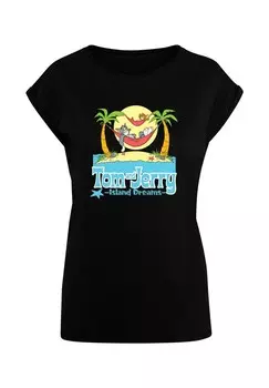 Футболка с принтом TOM AND JERRY-HAMMOCK DREAMS ABSOLUTE CULT, черный