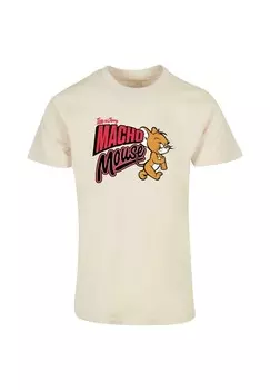 Футболка с принтом TOM AND JERRY-MACHO MOUSE ABSOLUTE CULT, песочный