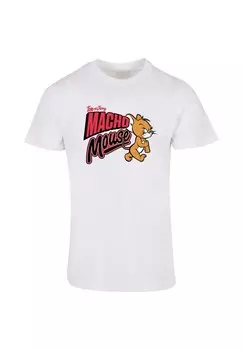 Футболка с принтом TOM AND JERRY-MACHO MOUSE ABSOLUTE CULT, белый
