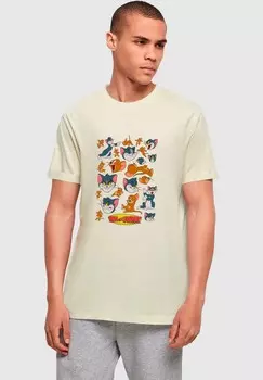 Футболка с принтом TOM AND JERRY MANY FACES ABSOLUTE CULT, песочный