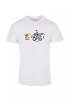 Футболка с принтом TOM AND JERRY SIMPLE HEADS ABSOLUTE CULT, белый