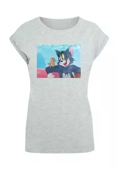 Футболка с принтом TOM AND JERRY-STILL ABSOLUTE CULT, светло-серый