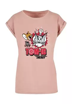 Футболка с принтом TOM AND JERRY TOMIC ENERGY ABSOLUTE CULT, светло-розовый