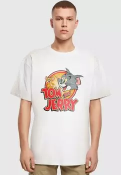 Футболка с принтом TOM AND JERRY - VINTAGE GRAPHIC HEAVY TEE Merchcode, белый