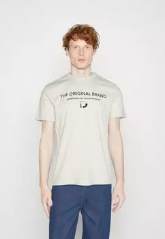 Футболка с принтом Tom Tailor, бежевый