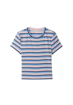 Футболка с принтом TOM TAILOR, цвет blue multicolor stripe