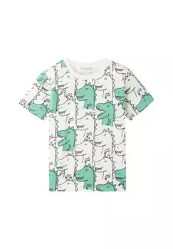 Футболка с принтом TOM TAILOR, цвет outlined dino allover