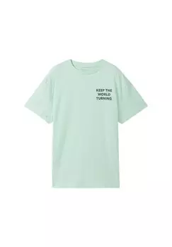 Футболка с принтом TOM TAILOR, цвет pastel apple green