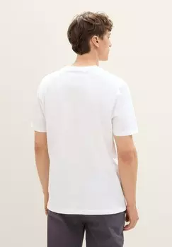 Футболка с принтом TOM TAILOR DENIM, белый