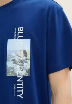 Футболка с принтом TOM TAILOR DENIM, синий