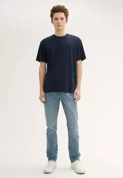 Футболка с принтом TOM TAILOR DENIM, темно-синий