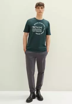 Футболка с принтом TOM TAILOR DENIM, зеленый