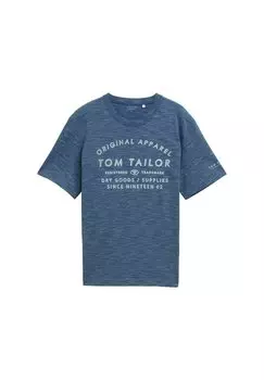 Футболка с принтом TOM TAILOR, синий