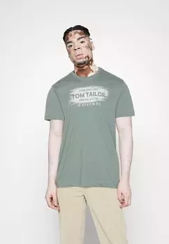 Футболка с принтом TOM TAILOR, светло-синий