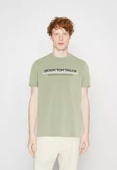 Футболка с принтом Tom Tailor, светло-зеленый