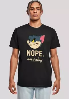 Футболка с принтом TOM UND JERRY NOPE NOT TODAY F4NT4STIC, цвет black
