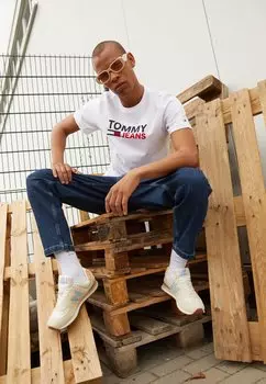 Футболка с принтом Tommy Jeans, белый