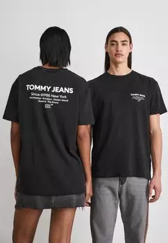 Футболка с принтом Tommy Jeans, черный