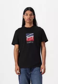 Футболка с принтом Tommy Jeans, черный