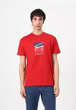 Футболка с принтом Tommy Jeans, красный
